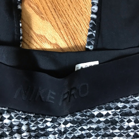 Nike Pro Hyperwarm Leggings Black/White - Picture 9 of 11